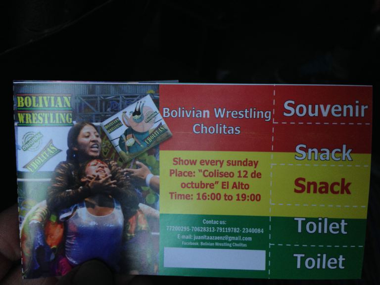 Cholitas wrestling ticket